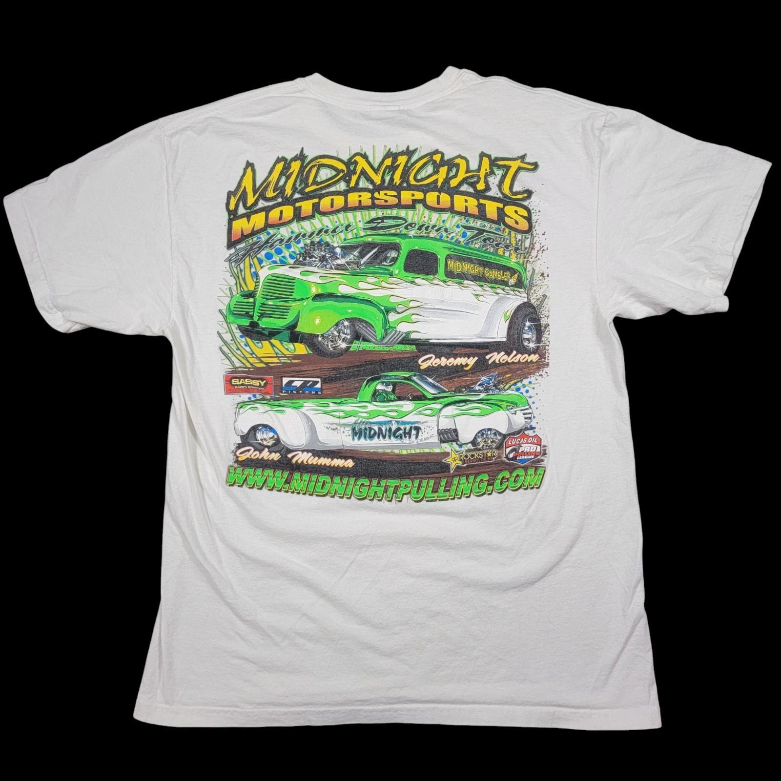 Gildan Tshirt Mens Large Midnight Motorsports Graphic Hammer Down Tour Unisex T-Shirt XL