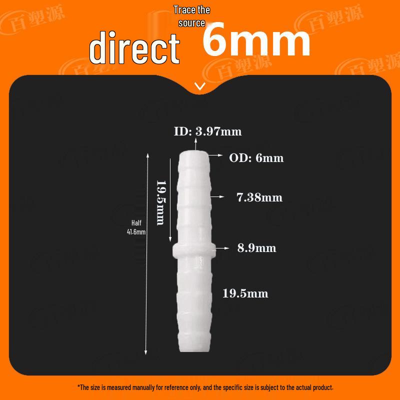 Plastic Hose Fitting: Reducing Straight-Through Barb Connector for Quick Water Pipe Connection in Fish Tanks