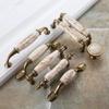 Marble Vein Ceramic Cabinet Knobs Antique Crack Furniture Handles Wardrobe Handles  Cabinet Doors