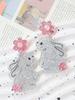 1 Pair Easter Bunny Earrings, Cute Animal Bling Bling Flower Funny Earrings