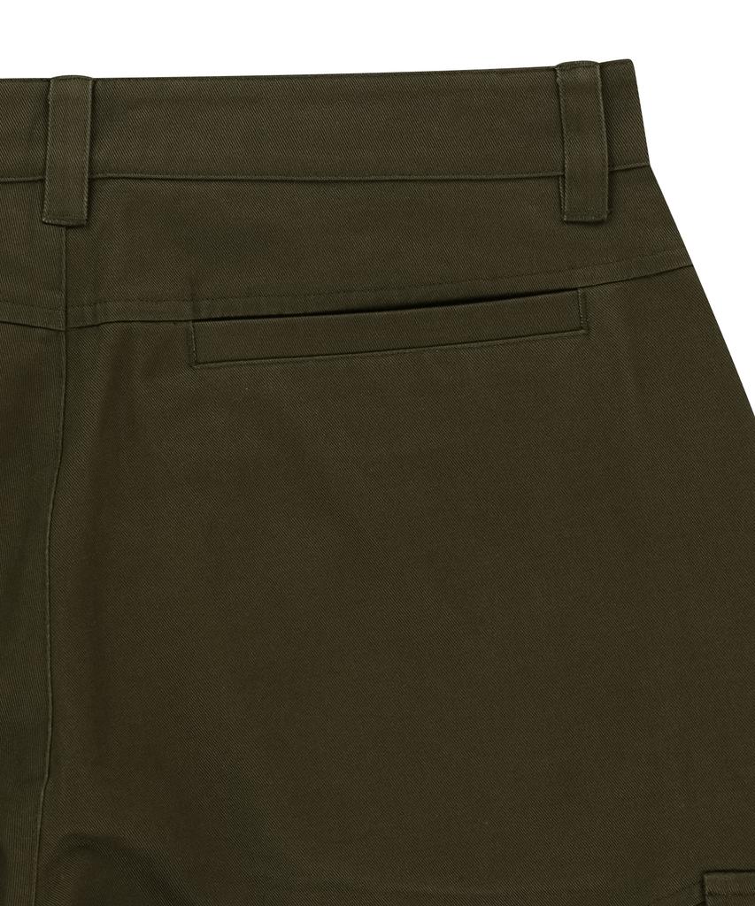 SLOWACID Out-Pocket Bermuda Cargo Cotton Shorts [Khaki]