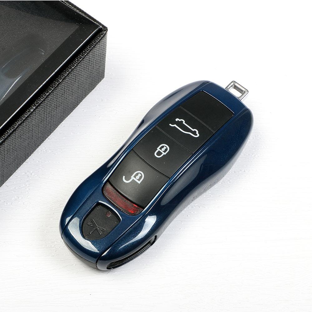 For Porsche Key Key Case Cayenne Macan 911 Paramela 718 Taycan Midnight Blue