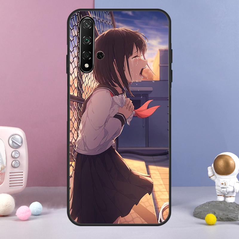 

Sad Anime girl For Huawei Nova 5T 9 10 SE 7i 8i 11i 12i Y73 Y90 Y70 Y72 Y61 Y91 Y60 P20 P30 P40 Lite Case Huawei Nova 8i