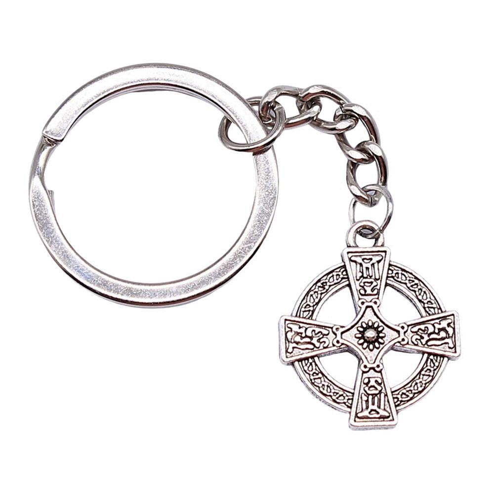 Portachiavi con Ciondolo Croce Ankh Amuleto Egiziano Portachiavi Anello 28mm
