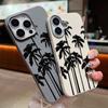 Schwarze Kokosnussbaum-Print-dünne, stoßfeste, weiche TPU-Telefonhülle für iPhone 16 Pro Max 15 Pro 14 13 12 11 Linsenschutzhülle aus mattem Leder