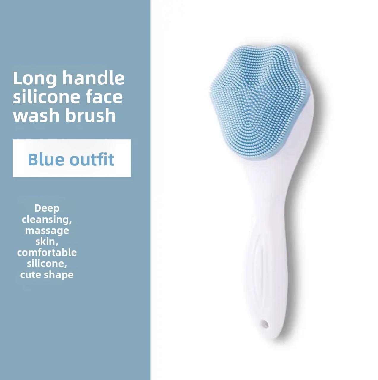 1 шт. Силиконовая щеточка для глубокого очищения лица в форме кошачьей лапки, ручная щеточка для очищения, щеточка для очищения носа от черных точек, щеточка для очищения кошачьей лапкой 1PCS синий