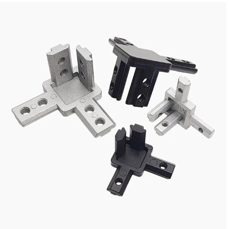 20/30/40 3-dimensional Right-angle Connector 3-Way End Corner Bracket Connector Cast Aluminum Universal Angle Slot Connector