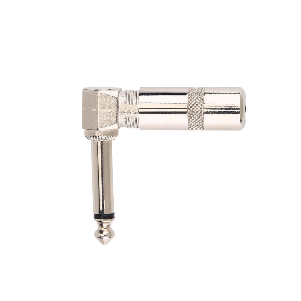 3Pcs 6.3mm 1 4inch L Type Instrument Audio Microphone Cable Connector Right Angle Plug Jack