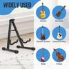 Folding Guitar Stand for and Ukulele Portable Holder with Rubber Feet and Soft Foam A-frame Acoustic, Electric, Bass, - Non-slip Arms.