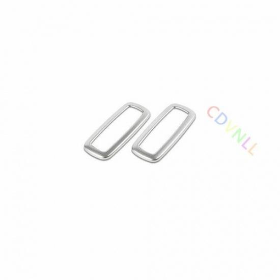 Silver Steel Rear Reading Light Lamp Frame Trim For BMW 5 Series G30 2018-2022