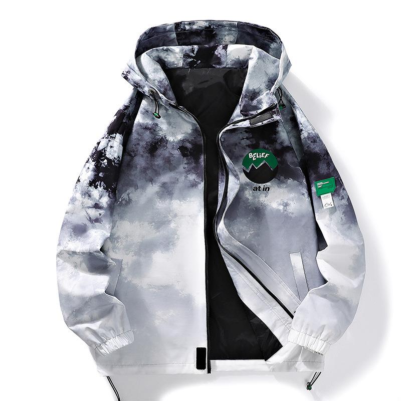 Fake Two-piece Boy Jacket Spring and Autumn New Loose Hooded Jacket