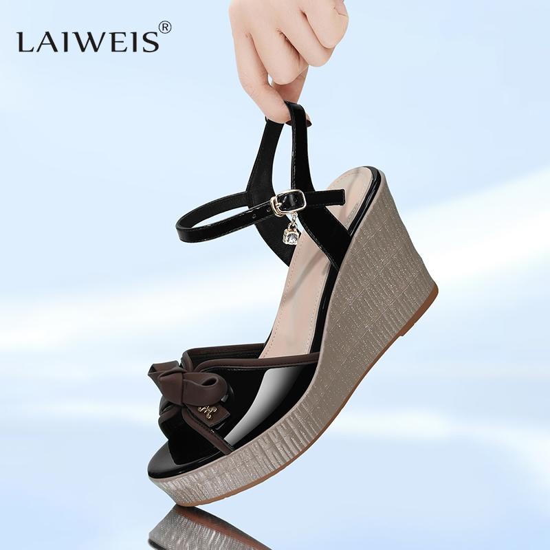 

Роскошные модные сандалии из искусственной кожи 8,5 см, женские летние женские элегантные туфли на танкетке на платформе, свадебные туфли для вечеринок, офисные женские туфли 39