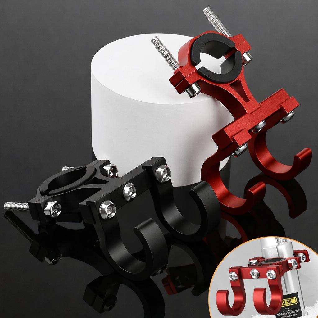 SEAMETAL Electric Scooter Hook Aluminum Alloy Handlebar Crossbar Double Hook Holder Universal Hanger Hook For Motorcycle Bike