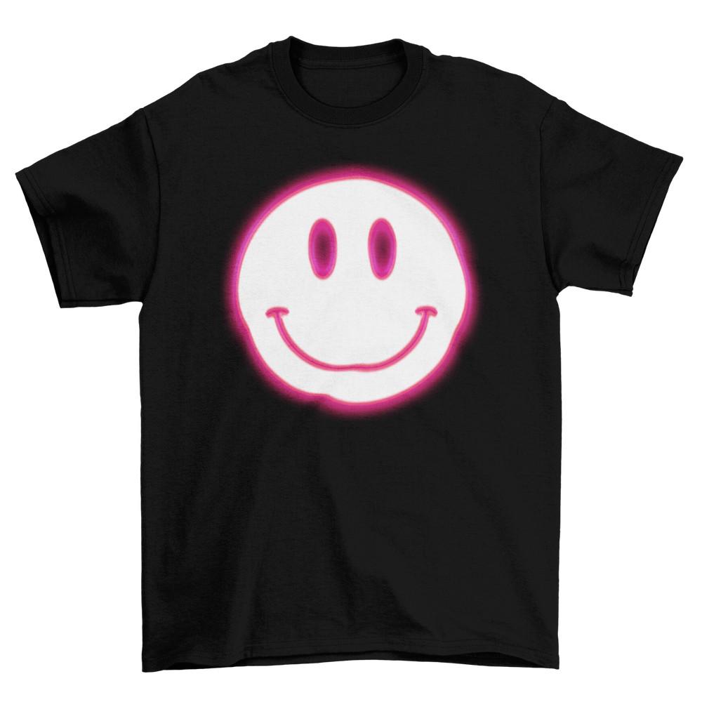 

Womens FASHION Happy Face T-Shirt Old School Rave Music Acid Pop 90`s Party Tee M