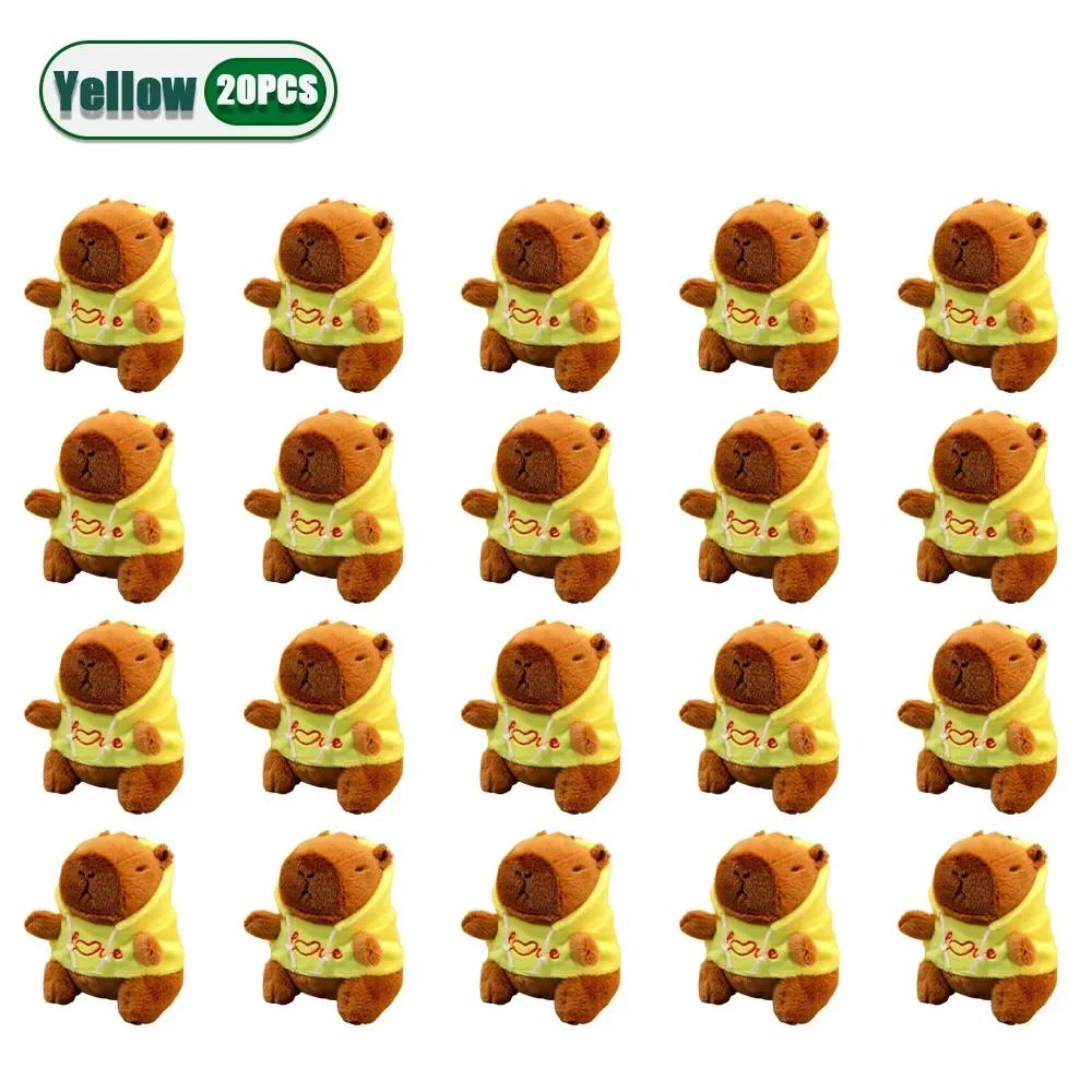 1-20PCS Capybara Plush Toy Keychain Water Pig Plush Doll for Backpack Hanging Christmas Gift Keychain Accesorios