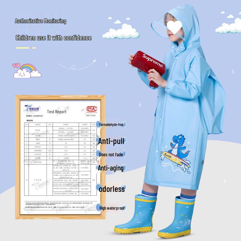 Kids' Raincoat with Schoolbag Space - Waterproof for Boys & Girls