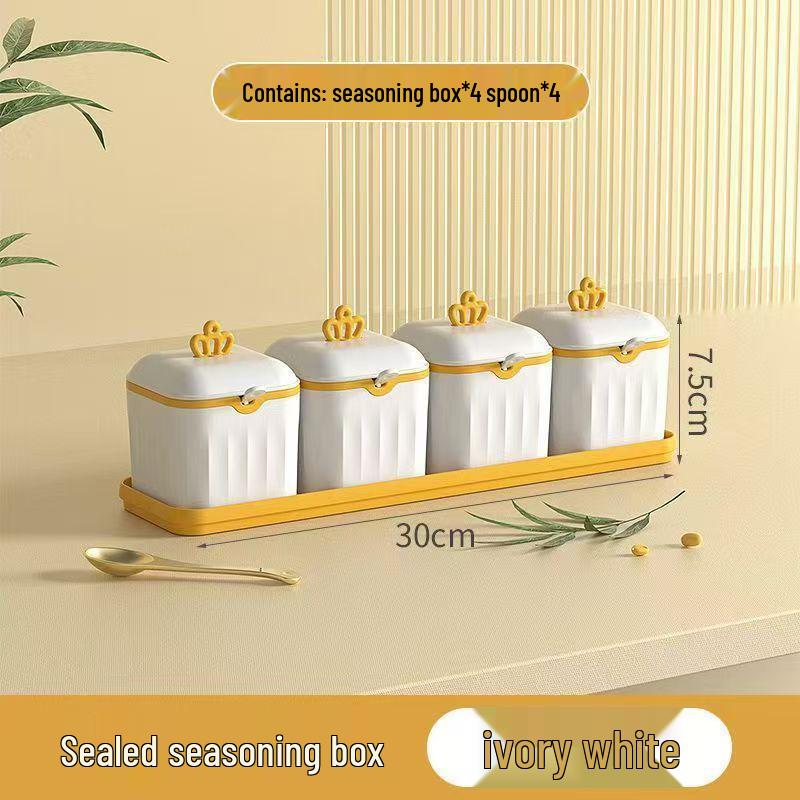 Moisture-Proof Seasoning Box Set: Sealed Spice Jars & Multi-Compartment Storage