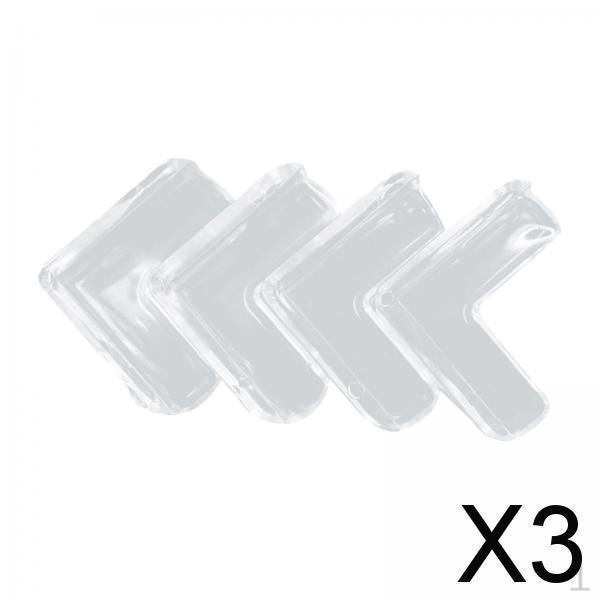 

3x 4 Pieces Baby Table Corner Protector Proofing Cushions Clear Ion Cover