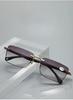 Trendy Rimless Reading Glasses for Men Women Fashion Frameless Rectangle Sun Glasses Retro Anti Blue Light Eyewear Diopter +3.5