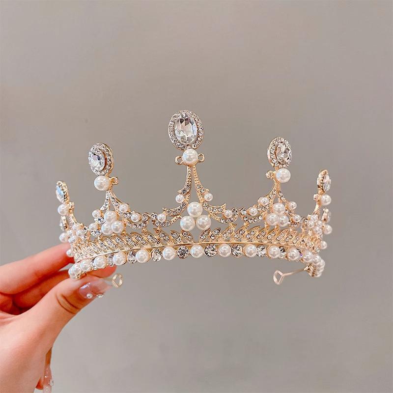Dívčí princeznovská korunka sponka do vlasů ozdoba hlavy - Dětské vlasové doplňky na narozeniny a vystoupení