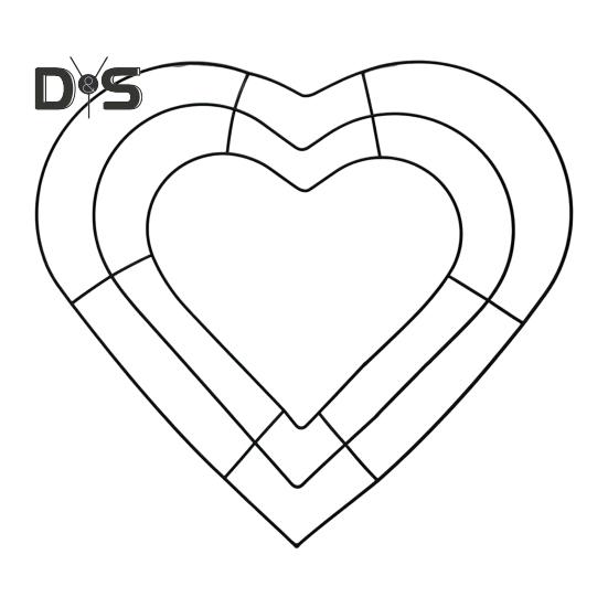 Bienenstock-Kranzrahmen, Herz-Metalldrahtform, bienenförmige Drahtrahmen-Kranzform für Blumenbänder, DIY-Kranz, Heimdekoration