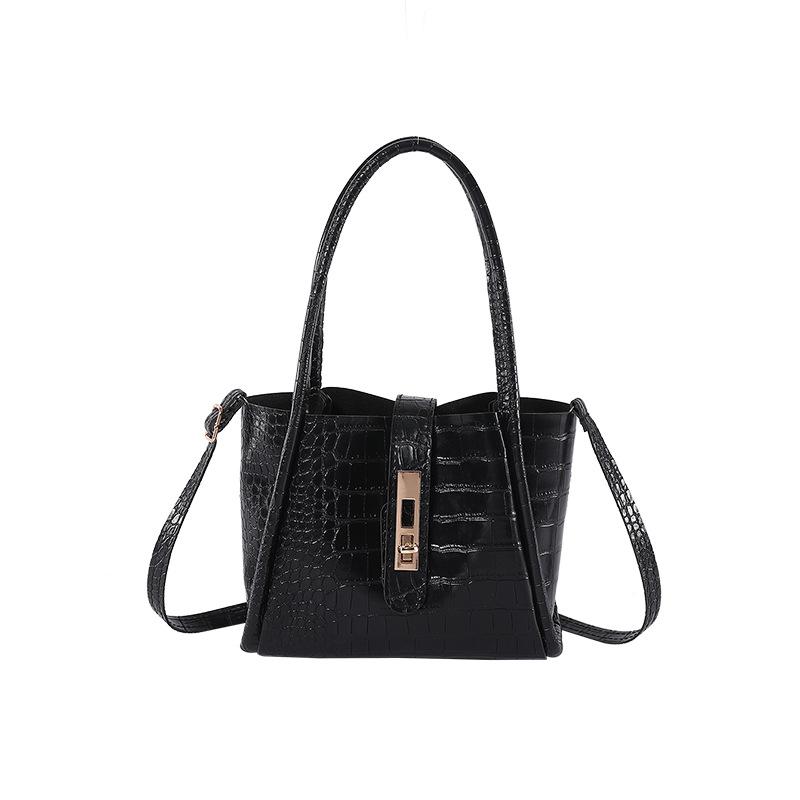 

Французская ретро-сумка, женская, 2024 года, новая, универсальная, модная, сумка-ведро для поездок на работу, модная сумка-мессенджер через плечо чёрный