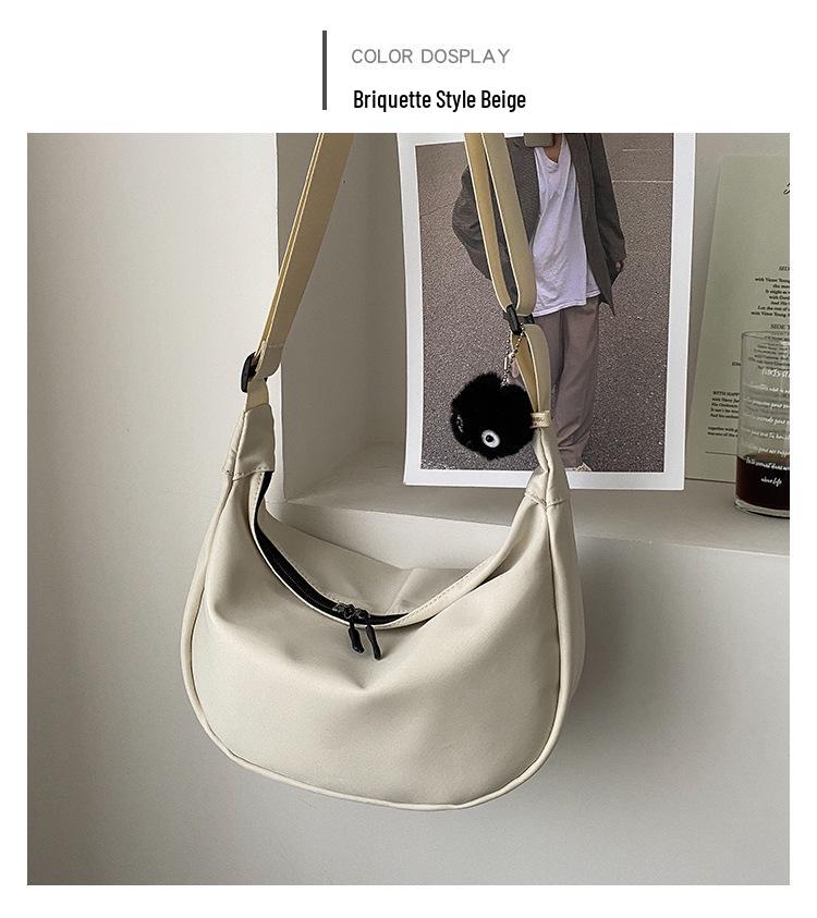 Women's Trendy Large Capacity Crossbody Bag - Autumn/Winter 2021, Casual Lightweight Oxford Cloth, Korean Style Dumpling Design
