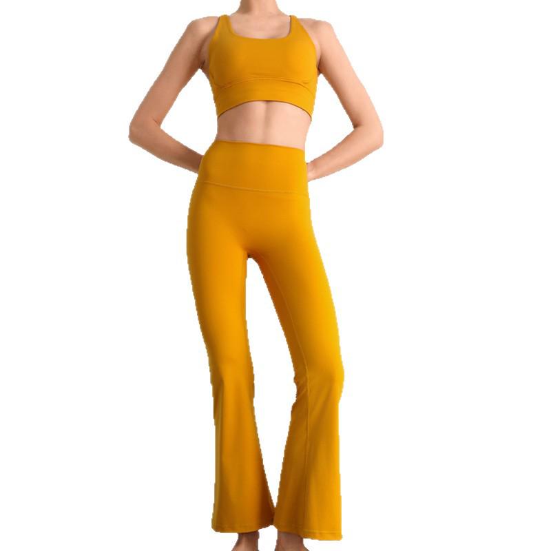 LULU Nude Feel Outdoor Fitness Petite Wide-Leg Flare Yoga Pants for Women