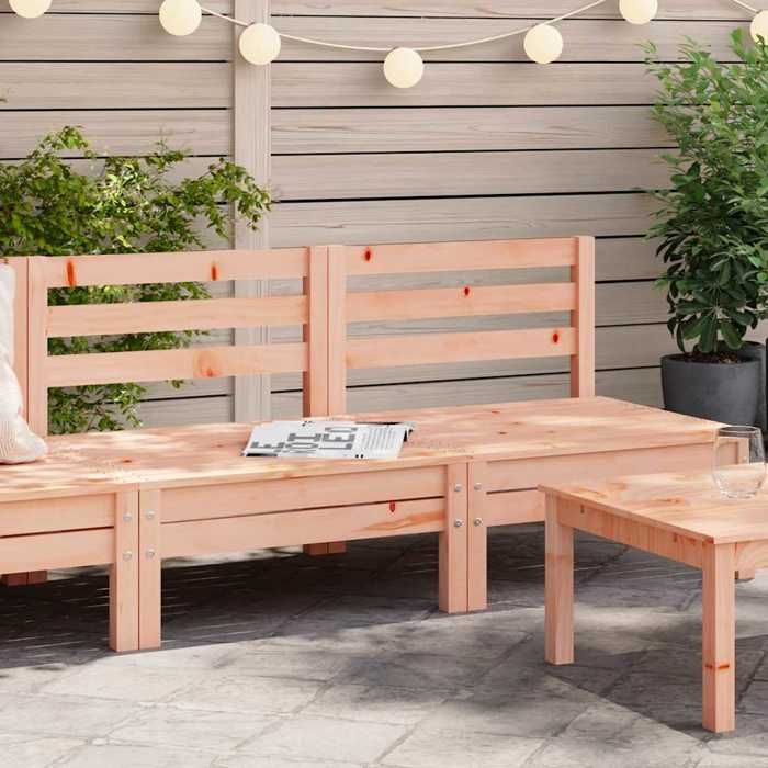 VidaXL Canapés de Jardin sans Accoudoirs 2 pcs, Sièges avec Dossier, Meubles de Jardin Terrasse Patio Extérieur, Bois Massif 838003