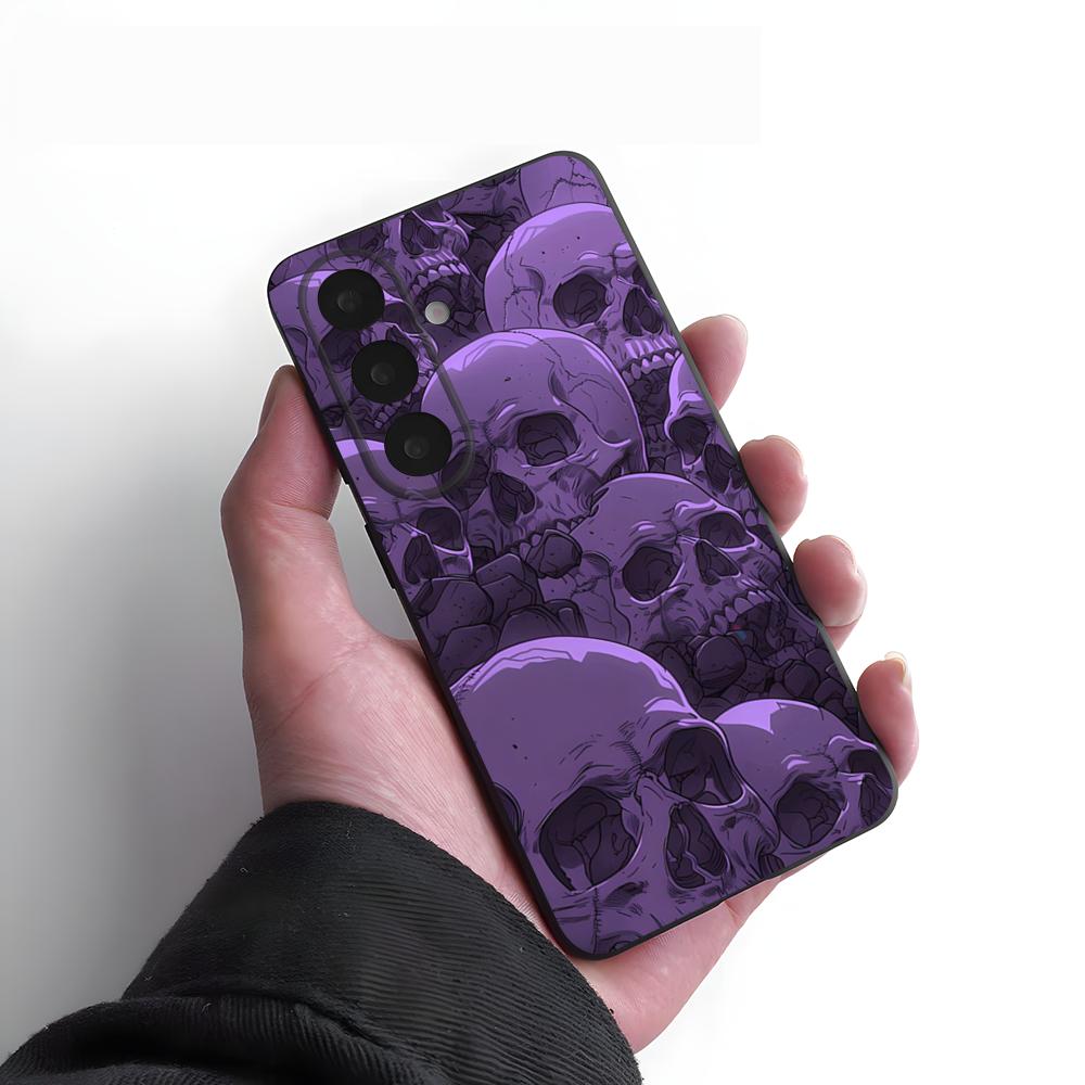 Spooky Skull Patterns Phone Case For Samsung A25 A13 A33 5G A54 A36 A35 A56 A52 A14 Shockproof Soft Cover