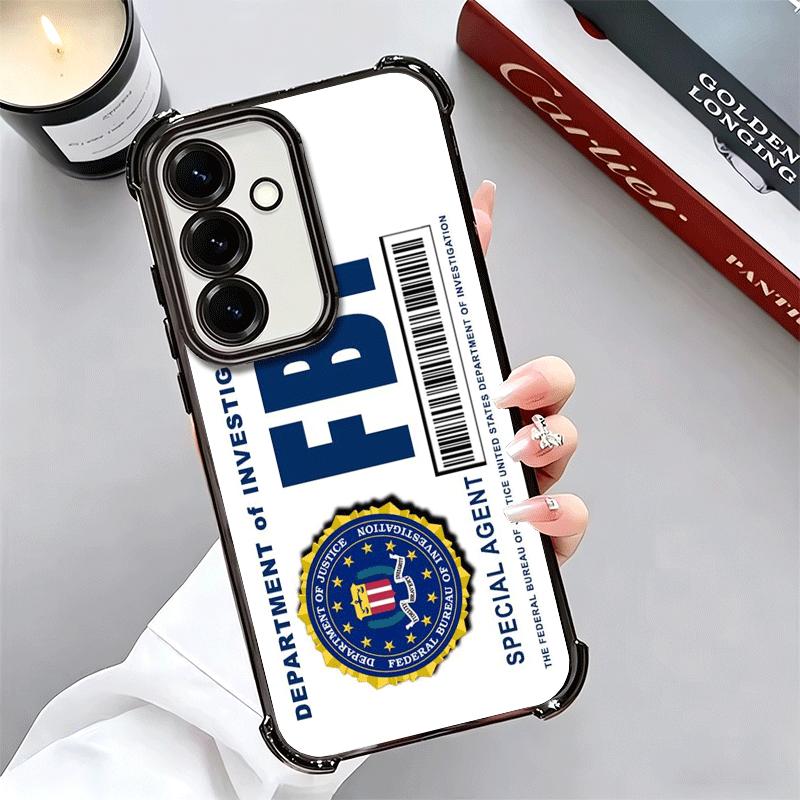 Police FBI ID Card Swat Soft Phone Case For Samsung A17 A27 A07 A37 A57 A16 A56 A15 A55 A14 A54 A13 A53 A26 A36 A25 A35 A24 A34