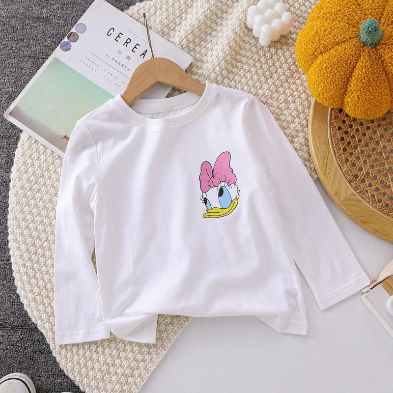 Girls Cotton Long Sleeve T Shirt Spring Autumn Baby Girl Cartoon Print Top
