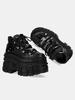 Women Gothic Metal Small Man Functional Wind High Top Millennium Spice Muffin Leather Lace-up Big Head Platform Shoes 10cm