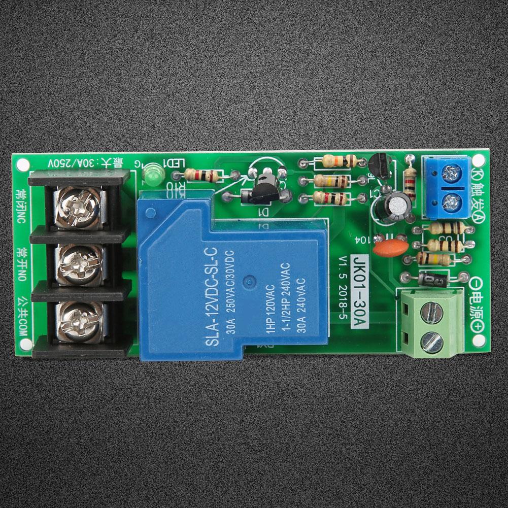 DC12V Verzögerungs-Zeitschalter Timing Ein/Aus Relaismodul 0~60 Minuten 30A Last 250VAC30VDC