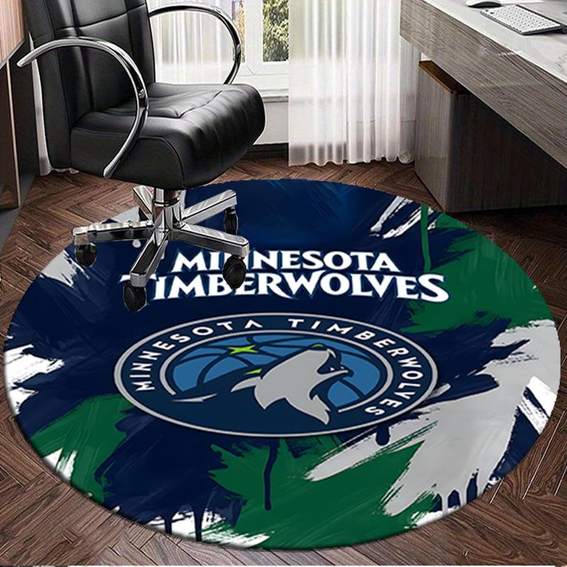 Minnesota Logo Round Rug for Livingroom,Bedroom, Palyroom, Chair Rug, Area rug, Circle Carpet, Large Size Fan Christmas gift