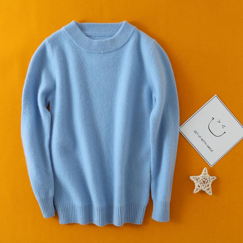 Premium Children's Cashmere Sweater: Boys' Half-Neck & Girls' Base Layer Wool Jumper