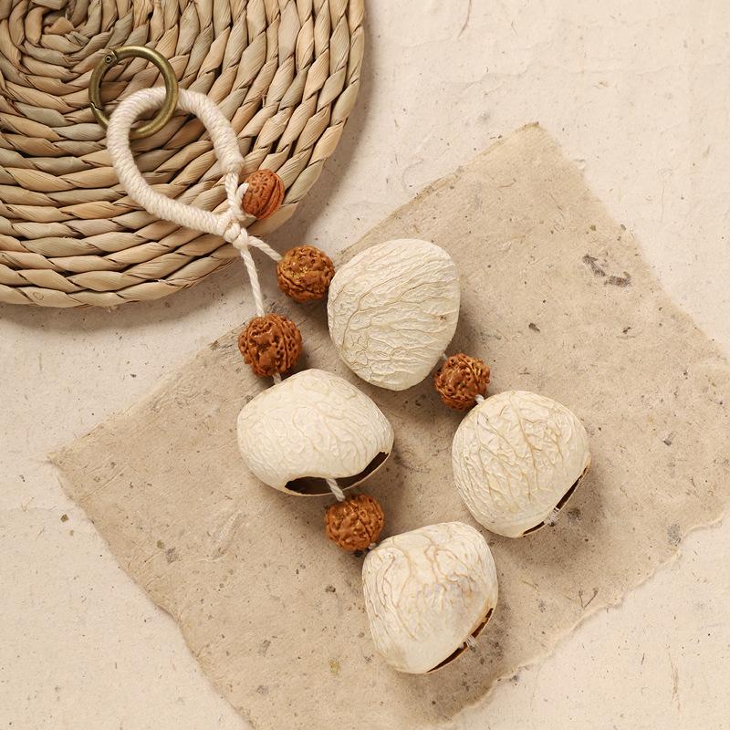 Natural Handmade Fruit Shell Hanging Bell Seed Sound Healing Hand-cranked Bell Full Of Wish Fruit Bag Ornaments Yunnan Gift