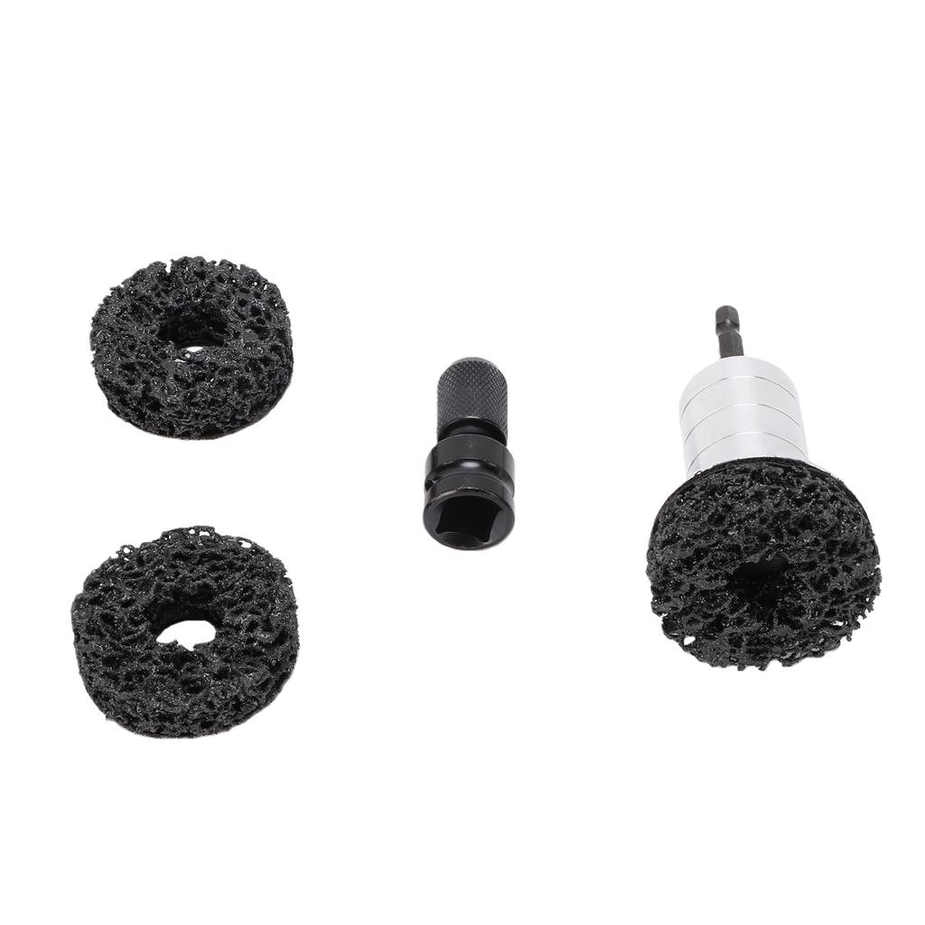 Wheel Hub Resurfacing Kit Waterproofing Wheel Stud and Hub Cleaner Kit with Double Head Adapter for Power Drill 1/2in Impact Driven Wrench