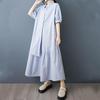 Short Sleeve Plus Size Cotton Vintage New In Dresses for Women Casual Loose Long Summer Dress
