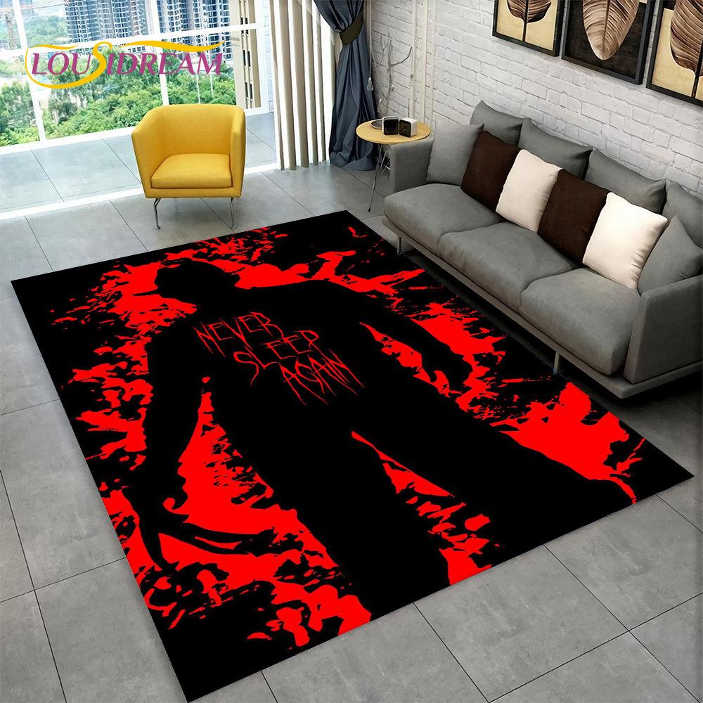 Horrorfilm-Charakter Chucky Saw Cartoon-Teppich, Teppich für Wohnzimmer, Schlafzimmer, Sofa, Fußmatte, Dekoration, rutschfeste Bodenmatte