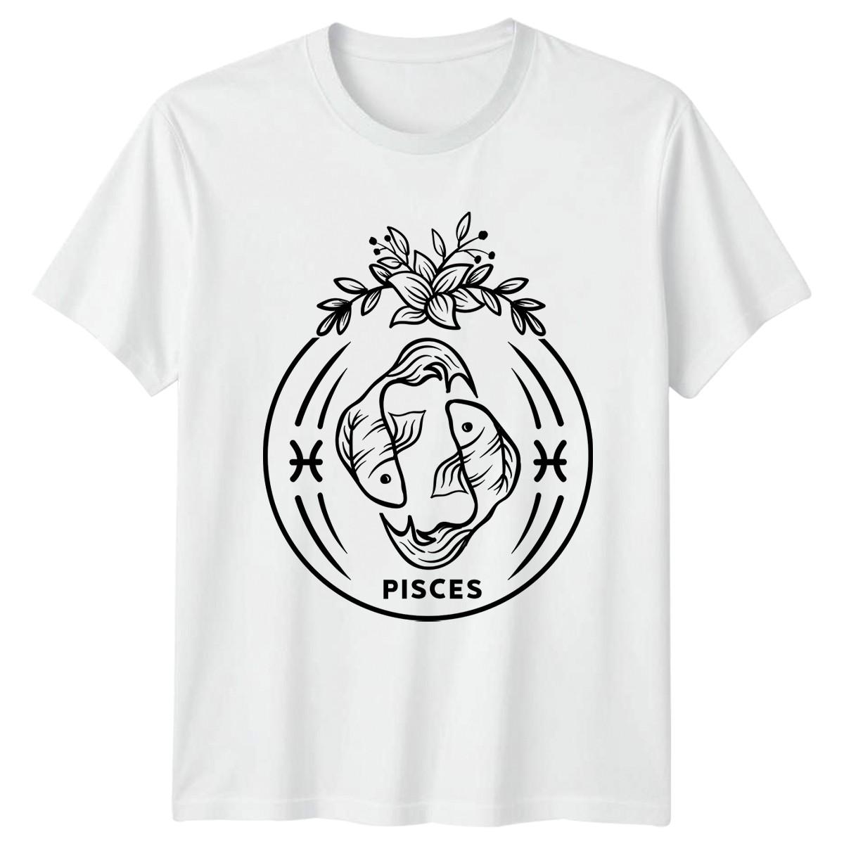 Pisces T-Shirt Zodiac Astrology Birthday Gift For Him And Her XXXL