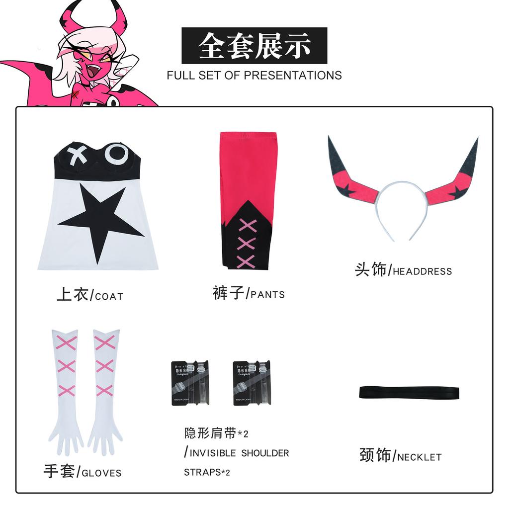 Costume Cosplay Verosika Mayday di Helluva Boss, Abito da Palco Demone Succubo per Halloween