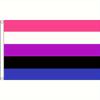 1pc Multi-size Optional Gender Flow Flag | 100% Polyester, Gay Pride LGBTQ Outdoor Decor, Garden Decor, Garden Decor