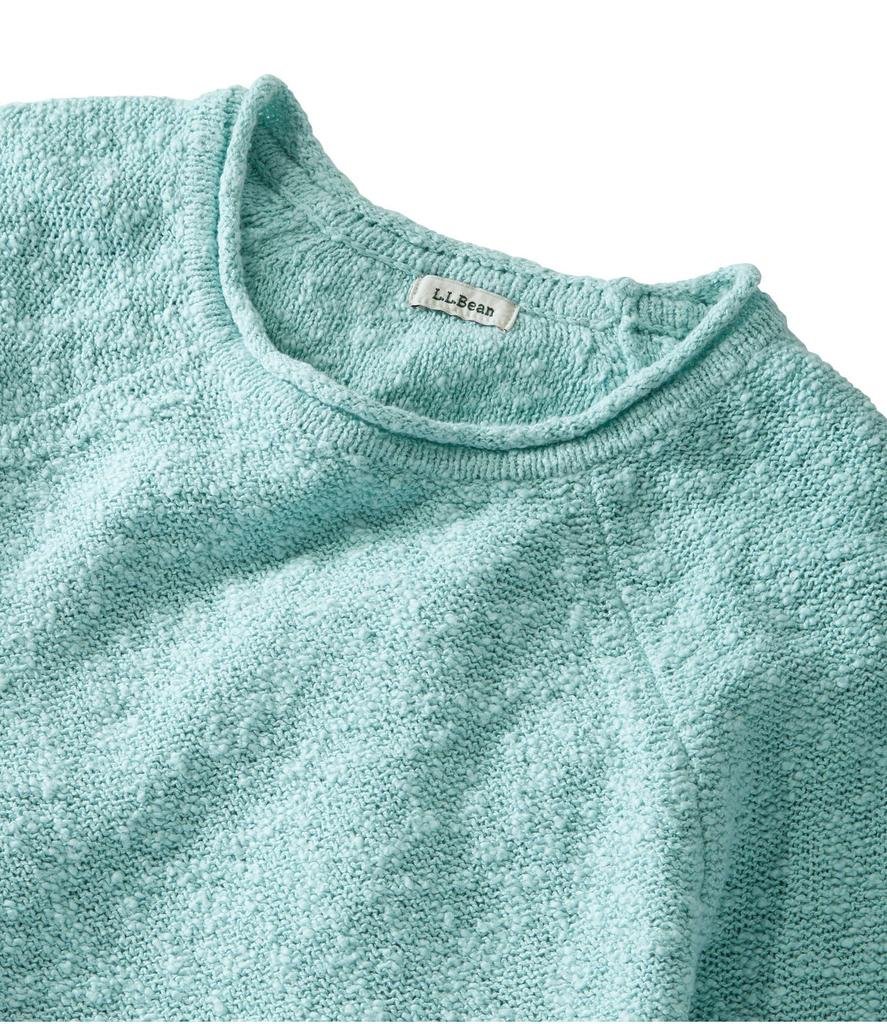 LL Bean Midweight Cotton Slub Roll Neck US Size Light Mint 1000031312 Women's Pullover, Fit, Petite, S, Green,
