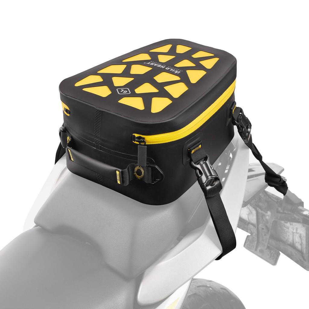WILD Motorcycle Tail Waterproof Multifunctional Rear Seat Luggage Saddlebag for 6L Hollow Black Bag/Tank Bag, Motorcycles, (6L Yellow)