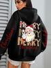 Women's Hip Hop Streetwear Santa Claus Hoodie – Autumn Style