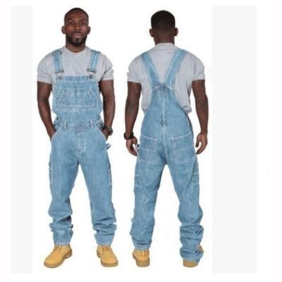 Spring Autumn Men's Denim Fashion Pocket Loose Casual Jeans