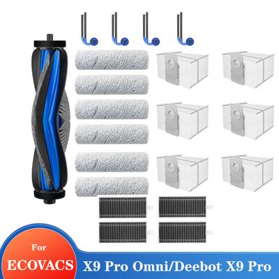 Kompatibel mit ( ECOVACS X9 PRO OMNI ) ECOVACS Deebot X9 Pro Ersatzteile Zubehör Filter Haupt- Seitenbürste Walze Mopp Staubbeutel