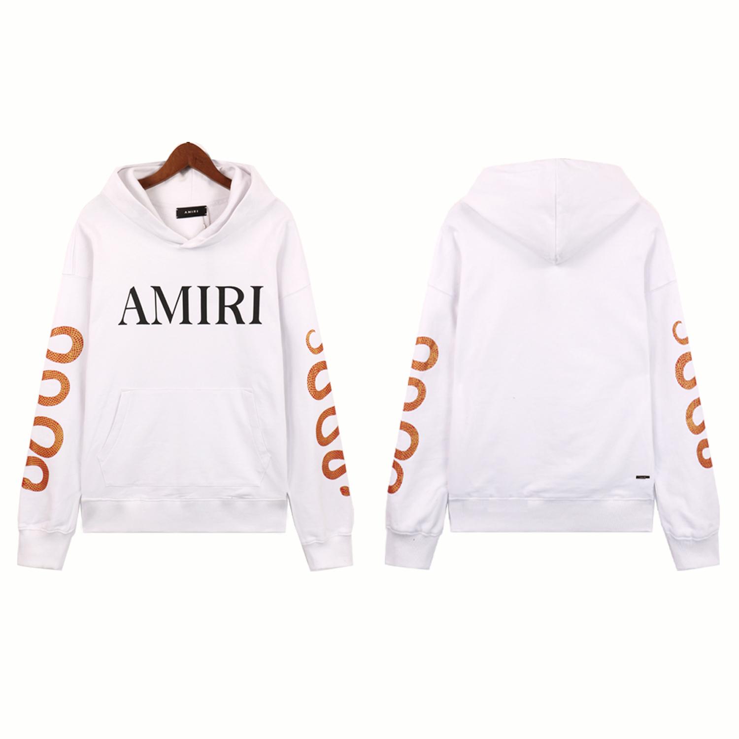 

Amiri Spring and Autumn Loose Plus Size Thin Snake Print High-quality Cotton Hooded Couple Hoodie M