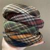 Academy Plaid Sponge Headband - Retro Korean & Japanese Style Hair Accessory.